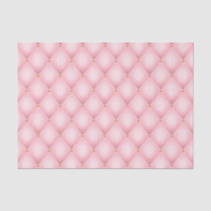 Papel De Seda Padrão de Diamante Tufado de Luxo Rosa