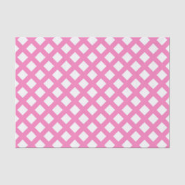 Papel De Seda Padrão de diamante xadrez rosa e branco