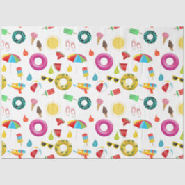 Papel De Seda Padrão de diversão de Piscina de praia da Summer P
