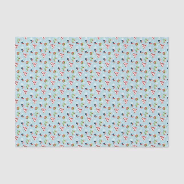 Papel De Seda Padrão de diversão do inverno (Frente )