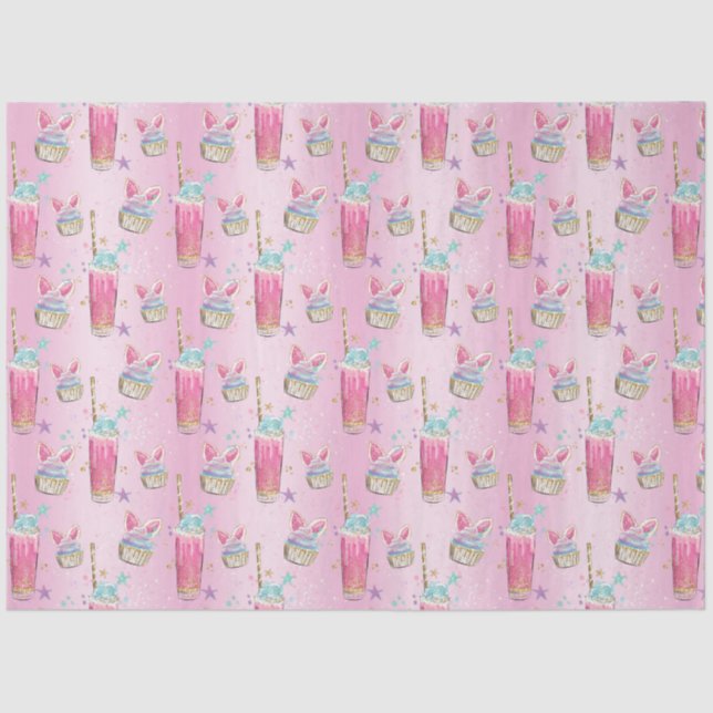 Papel De Seda Padrão de Doces e Açúcar (Frente )