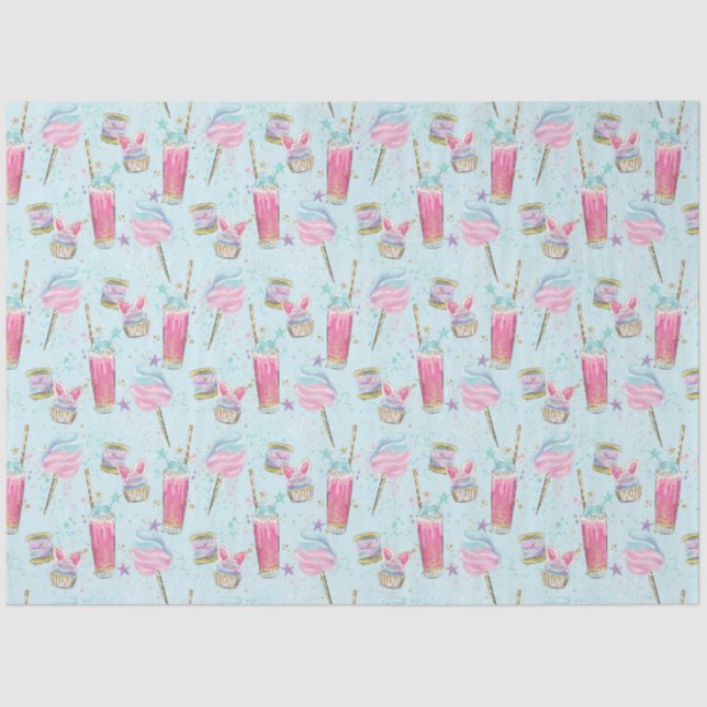 Papel De Seda Padrão de Doces e Açúcar (Frente )