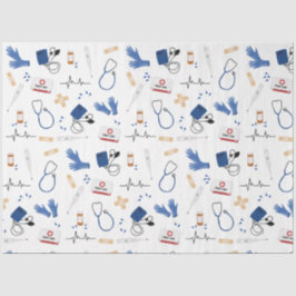 Papel De Seda Padrão de Enfermeiro Médico Moderno