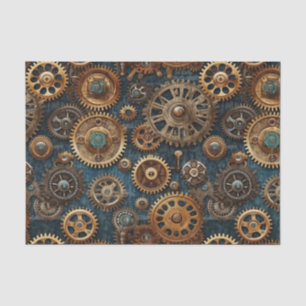 Papel De Seda Padrão de engrenagens Steampunk
