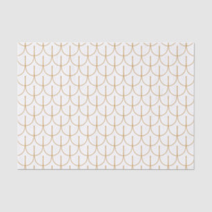 Papel De Seda Padrão de Escala de Peixe de Deco de Arte Dourada