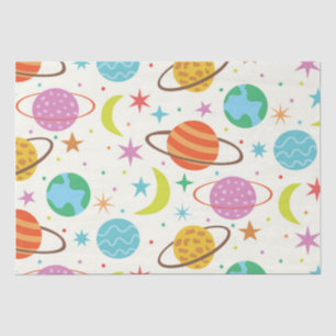 Papel De Seda Padrão de Espaço Exterior do Planeta do Sistema So