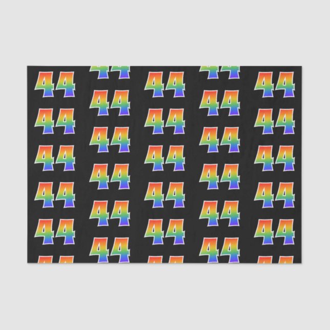 Papel De Seda Padrão de Espectro Arco-Íris "44" (Frente )