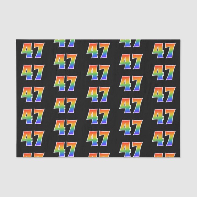 Papel De Seda Padrão de Espectro Arco-Íris "47" (Frente )