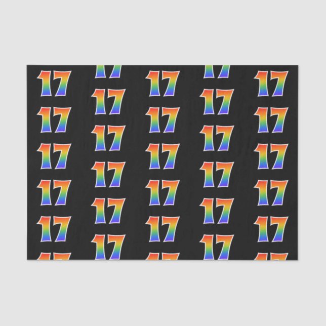 Papel De Seda Padrão de Espectro do Arco-Íris "17" (Frente )