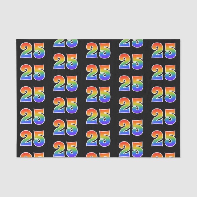 Papel De Seda Padrão de Espectro do Arco-Íris "25" (Frente )