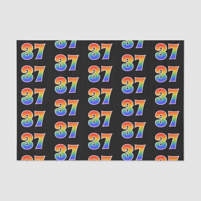 Papel De Seda Padrão de Espectro do Arco-Íris "37" (Frente )