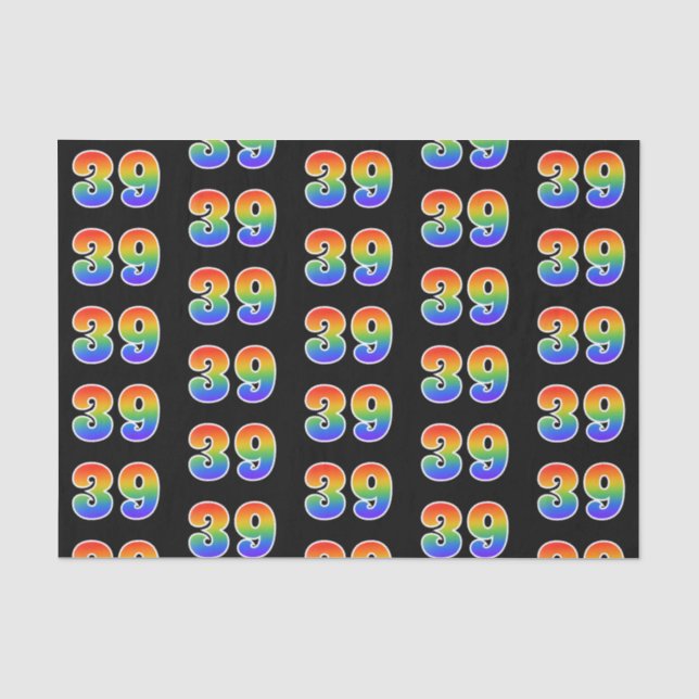 Papel De Seda Padrão de Espectro do Arco-Íris "39" (Frente )