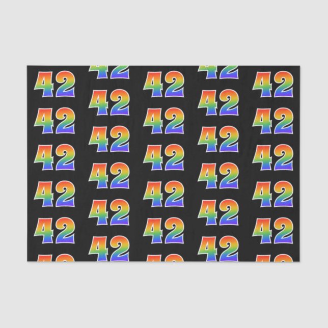 Papel De Seda Padrão de Espectro do Arco-Íris "42" (Frente )