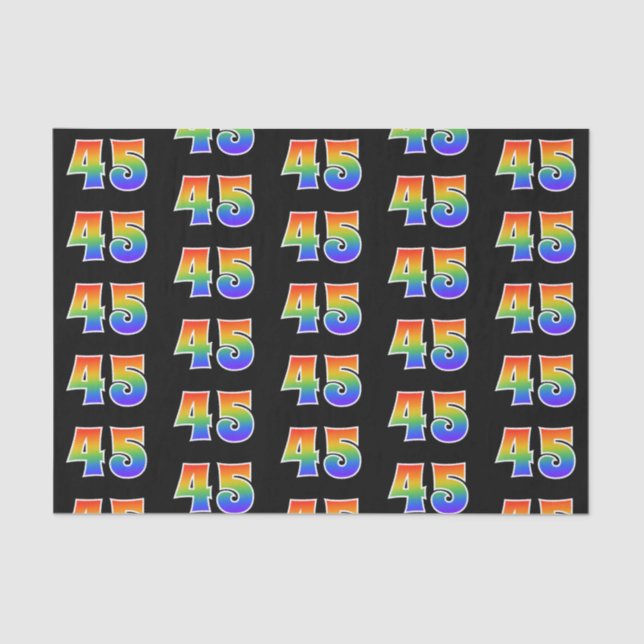 Papel De Seda Padrão de Espectro do Arco-Íris "45" (Frente )