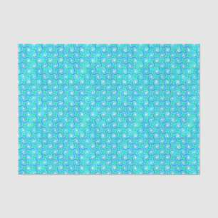 Papel De Seda Padrão de espiral abstrato - Azul, verde Jade e br