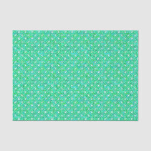 Papel De Seda padrão de espiral abstrato - tons de verde-jade