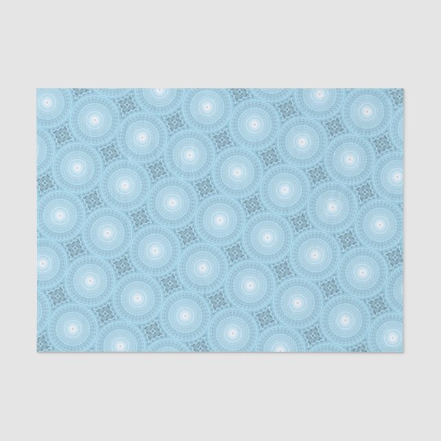 Papel De Seda Padrão de espiral azul do anjo (Frente )