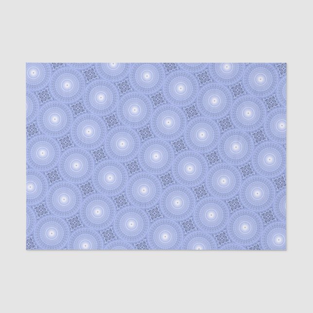 Papel De Seda Padrão de espiral dos círculos azuis (Frente )