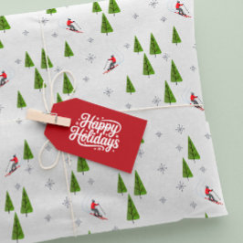 Papel De Seda Padrão de Esqui da Descida de inverno