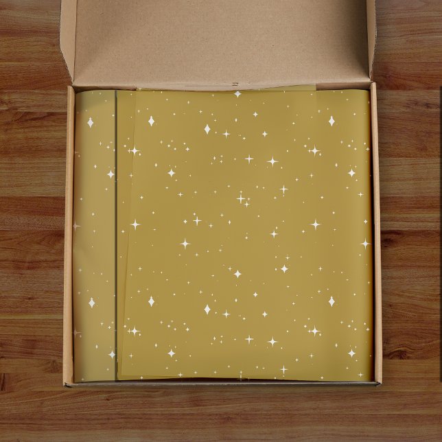 Papel De Seda Padrão de Estrela Castanha do ouro (Criador carregado)