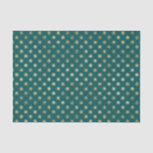 Papel De Seda Padrão de Estrela de Folha e Azul
