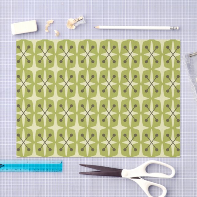 Papel De Seda Padrão de Estrela Explosiva Moderno de Meados do S (Arte )