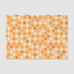 Papel De Seda Padrão de estrela laranja