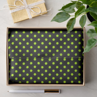 Papel De Seda Padrão de Estrela Verde Brilhante