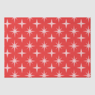 Papel De Seda Padrão de Estrelas Atômicas do Meio século Retroat