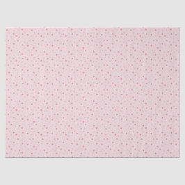 Papel De Seda Padrão de Estrelas e Corações Mini em Rosa e Verme