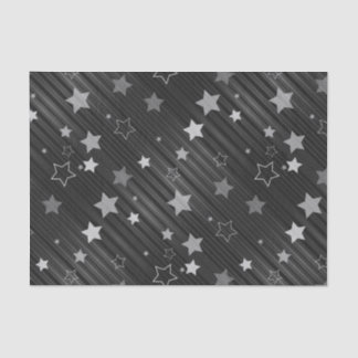 Papel De Seda Padrão de estrelas pretas