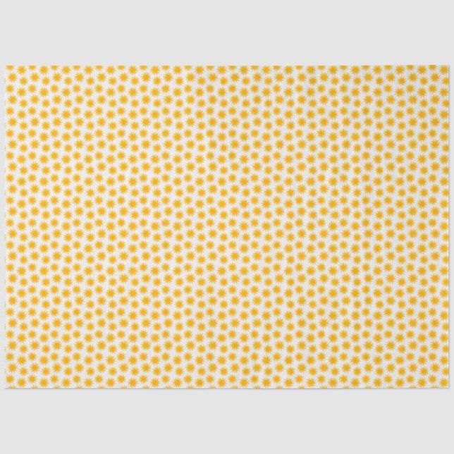 Papel De Seda Padrão de explosão solar dourado (Frente )
