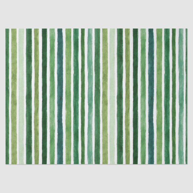 Papel De Seda Padrão de faixas de pintura verde (Frente )