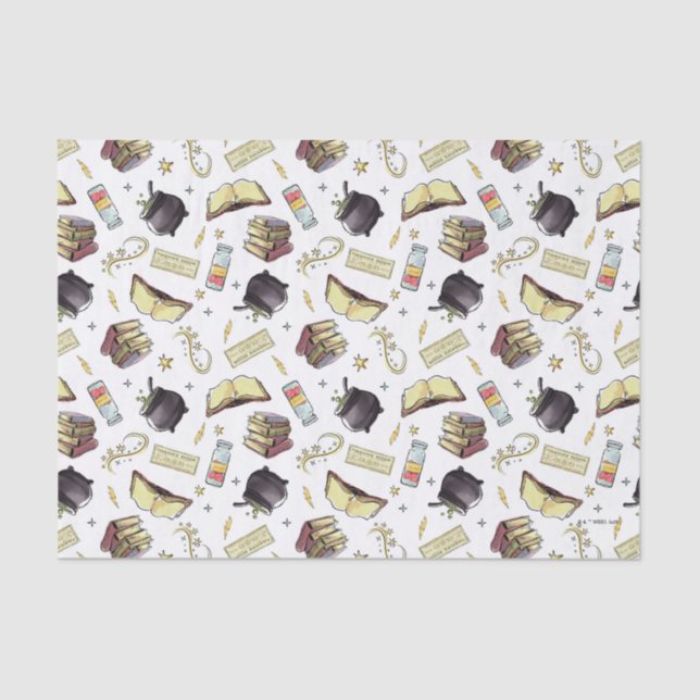Papel De Seda Padrão de Feitiços e Livros do HARRY POTTER™ (Frente )
