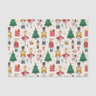 Papel De Seda Padrão de Feriado do Balé Nutcracker