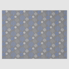 Papel De Seda Padrão de Feriado Elegante Azul de Hanukkah