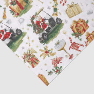 Papel De Seda Padrão de festa de Natal de golfe “Let’s Par-Tee”