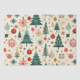 Papel De Seda Padrão de Festas de Inverno Festivas