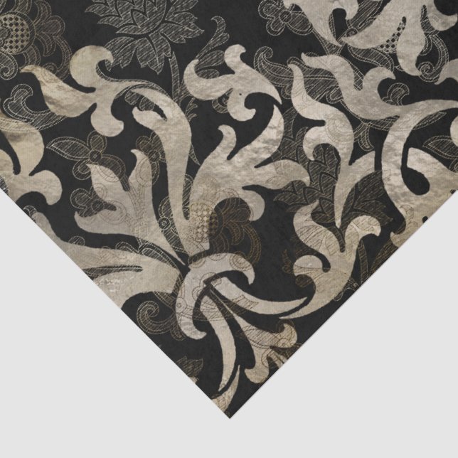 Papel De Seda Padrão de filigrana gótico vintage (Detalhes)