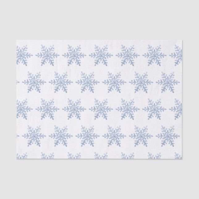 Papel De Seda Padrão de floco de neve brilhante (Frente )