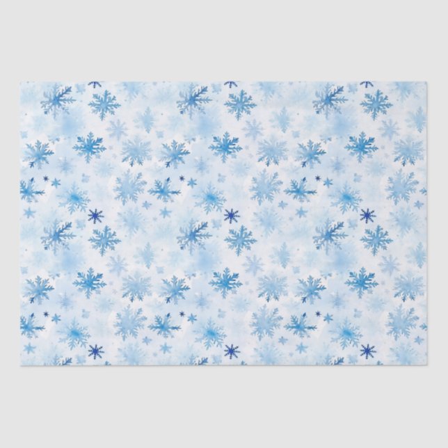 Papel De Seda Padrão de Floco de Neve de Natal (Frente )