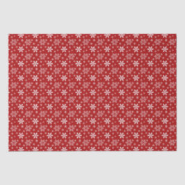 Papel De Seda Padrão de floco de neve vermelho branco Férias Nat