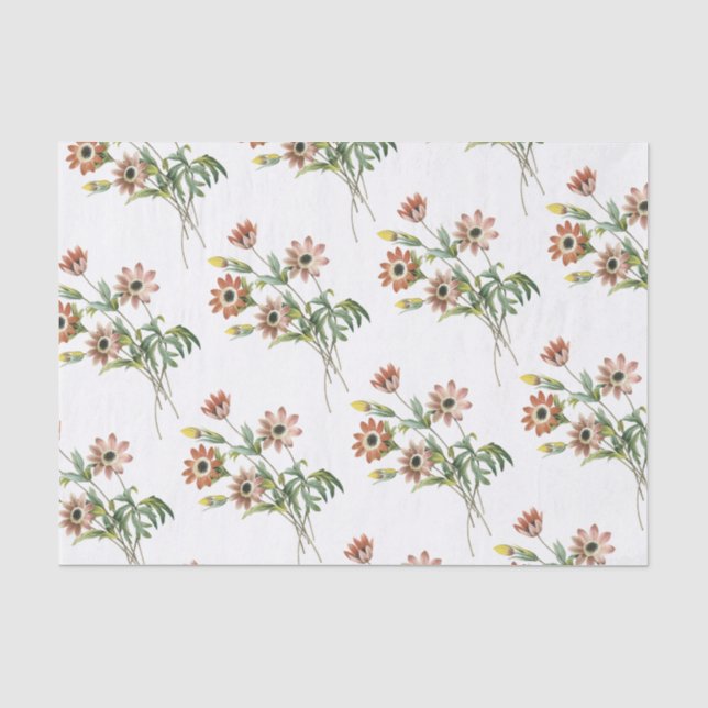Papel De Seda Padrão de Flor Anemone (Frente )