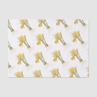 Papel De Seda Padrão de Flor Crocus