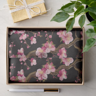 Papel De Seda Padrão de Flor de Cerejeira Sakura