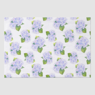 Papel De Seda Padrão de Flor de Hydrangea Watercolor