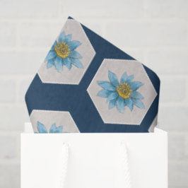 Papel De Seda Padrão de Flor de Lírio Geométrico Japonês