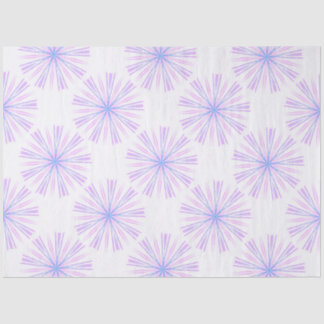 Papel De Seda Padrão de Flor Estelar Roxo Rosa Azul