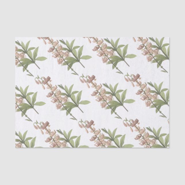 Papel De Seda Padrão de Flor Lilar do boné Turk (Frente )