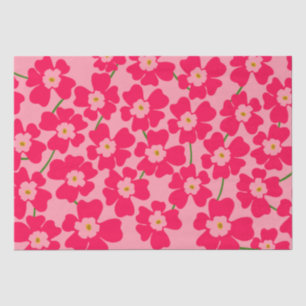 Papel De Seda Padrão de Flor Magenta Rosa Fantasia